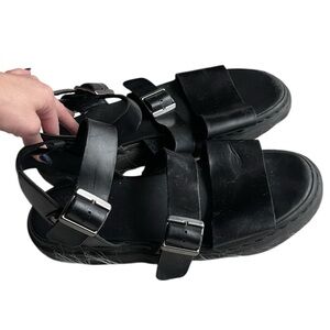 Dr. Martens Gryphon Brando leather sandals black mens size 13, Women’s 14/15